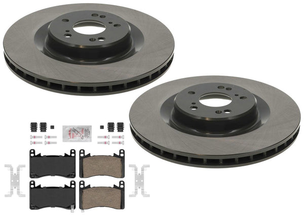 Front Coated Disc Brake Rotors & Ceramic Pads for Acura TLX Type S 3.0 2021-25