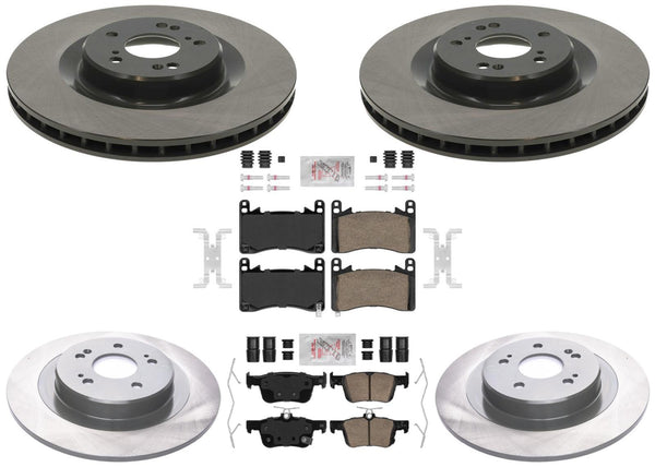 Coated Disc Brake Rotors Ceramic Brake Pads for Acura TLX Type S 3.0L 2021-2025