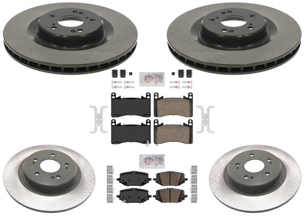 Coated Disc Brake Rotors Ceramic Brake Pads for Acura MDX Type S 3.0L 2022-2025