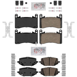 Front & Rear Ceramic Disc Brake Pads for Acura MDX Type S 3.0L 2022 2023 2025