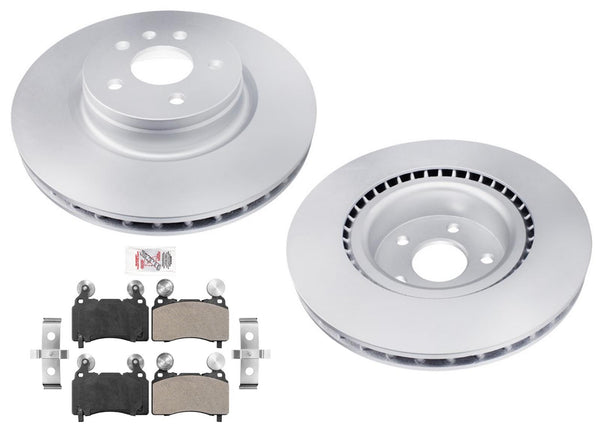 Front Coated Disc Brake Rotors Disc Brake Pads for Tesla S 2012 2013 2014 2015