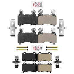 Front & Rear Semi Metallic Disc Brake Pads for Tesla S 2012 2013 2014 2015
