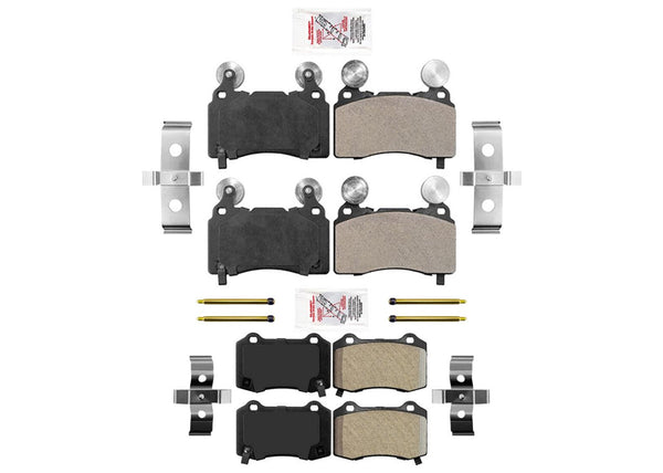 Front & Rear Semi Metallic Disc Brake Pads for Tesla S 2012 2013 2014 2015