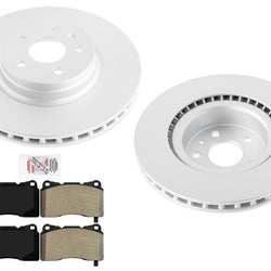 Front Coated Disc Brake Rotors Disc Brake Pads for Tesla S 2017 2018 2019 2020