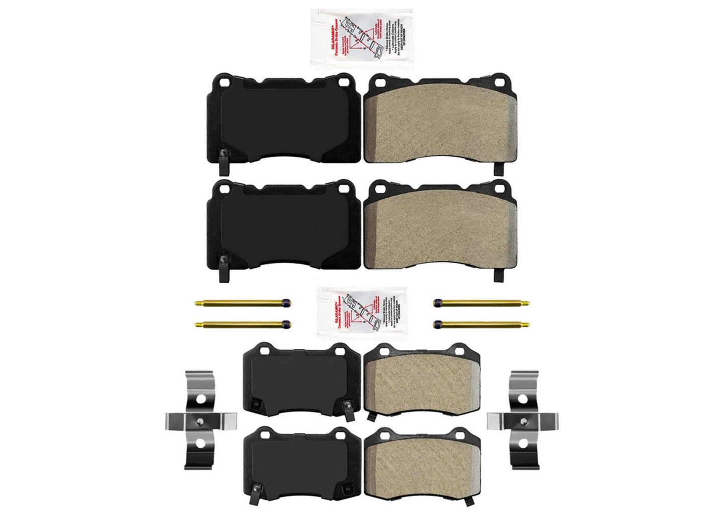 Front & Rear Semi Metallic Disc Brake Pads for Tesla S 2017 2018 2019 2020