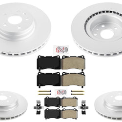 Ft & Rr Coated Disc Brake Rotors Disc Brake Pads for Tesla S 2017 2018 2019 2020