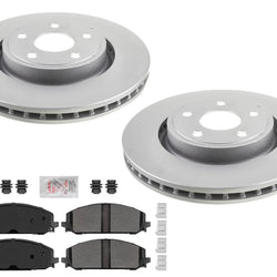 Front Coated Brake Rotors Pad for Dodge Durango Police Special Service 2021-25