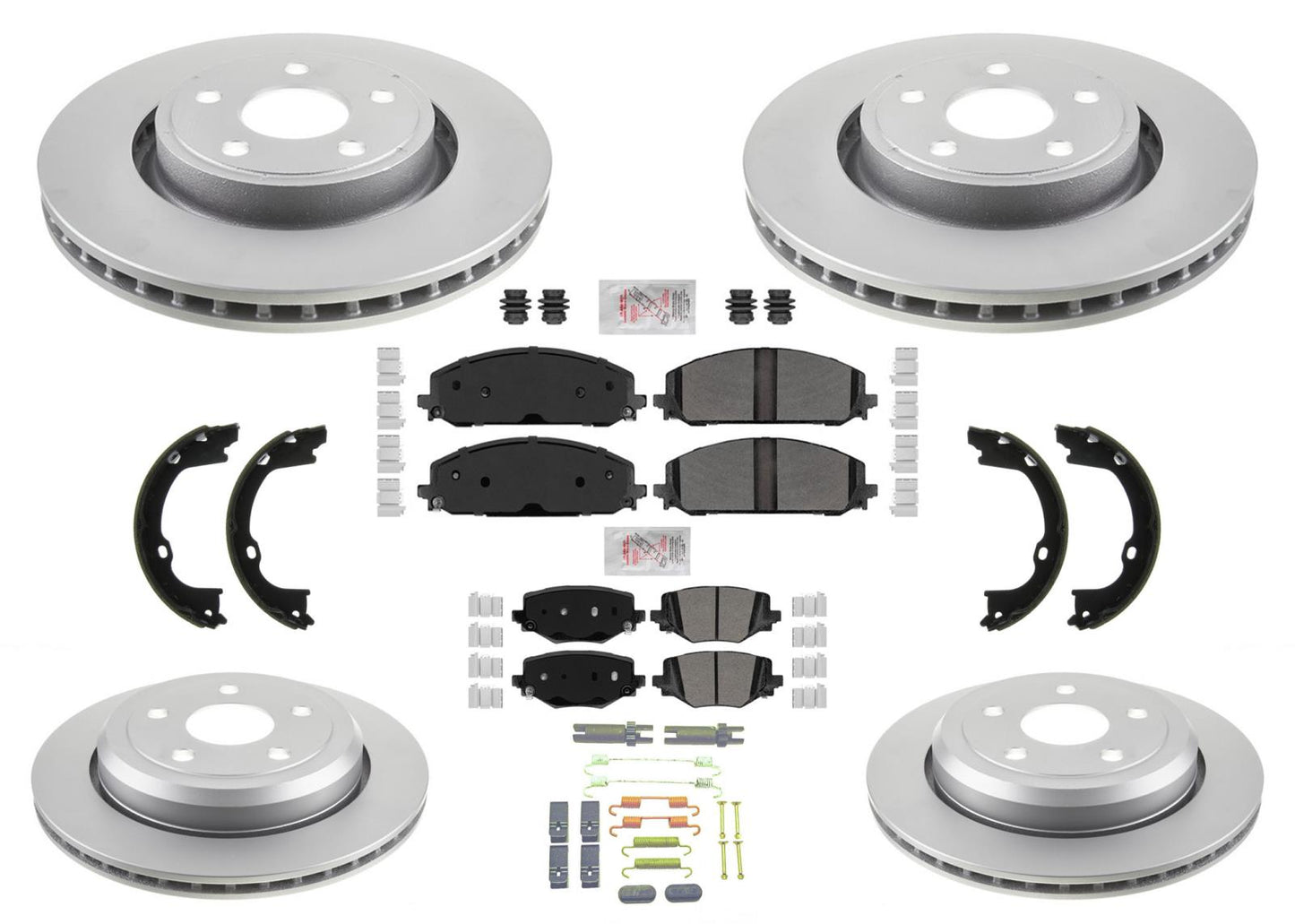 Coated Disc Rotors Brake Pad Set for Dodge Durango Police Special Service 21-25