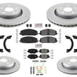 Coated Disc Rotors Brake Pad Set for Dodge Durango Police Special Service 21-25
