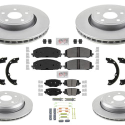 Coated Disc Rotors Brake Pad Set for Dodge Durango Police Special Service 21-25