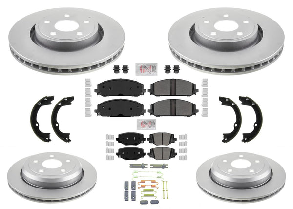 Coated Disc Rotors Brake Pad Set for Dodge Durango Police Special Service 21-25