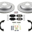 Rear Coated Disc Rotors Brake Pad for Dodge Durango Police Special Service 21-25