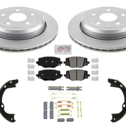 Rear Coated Disc Rotors Brake Pad for Dodge Durango Police Special Service 21-25