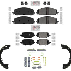 Front Rear Disc Brake Pad Shoes for Dodge Durango Police Special Service 21-25