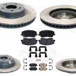 Coated Brake Disc Rotors Brake Pad Set for G70 Genesis 2019-2023 2.0L Automatic