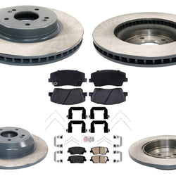 Coated Brake Disc Rotors Brake Pad Set for G70 Genesis 2019-2023 2.0L Automatic