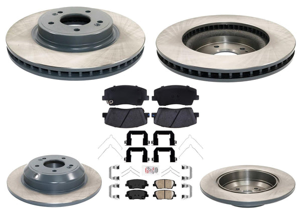 Coated Brake Disc Rotors Brake Pad Set for G70 Genesis 2019-2023 2.0L Automatic