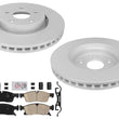Front Coated Disc Rotors Brake Pad Set for Dodge Durango 2016 2020 2024 350MM