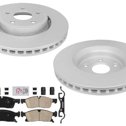 Front Coated Disc Rotors Brake Pad Set for Dodge Durango 2016 2020 2024 350MM