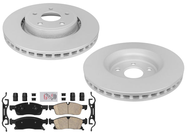 Front Coated Disc Rotors Brake Pad Set for Dodge Durango 2016 2020 2024 350MM