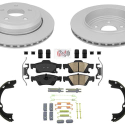 Rear Coated Disc Rotors Brake Pad Set for Dodge Durango 2016-2024 330MM Rear