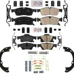 Front & Rear Disc Brake Pads for Dodge Durango 16-24 350MM Front 330MM Rear