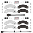 Front & Rear Galvanized Brake Pads with Wear Sensor for Hino 155 2012-2020