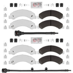 Front & Rear Galvanized Brake Pads with Wear Sensor for Hino 155 2012-2020