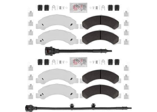 Front & Rear Galvanized Brake Pads with Wear Sensor for Hino 155 2012-2020