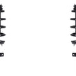 Front Complete Coil Spring Struts for Ford Transit 250 2015 2016 2017 Cargo Van