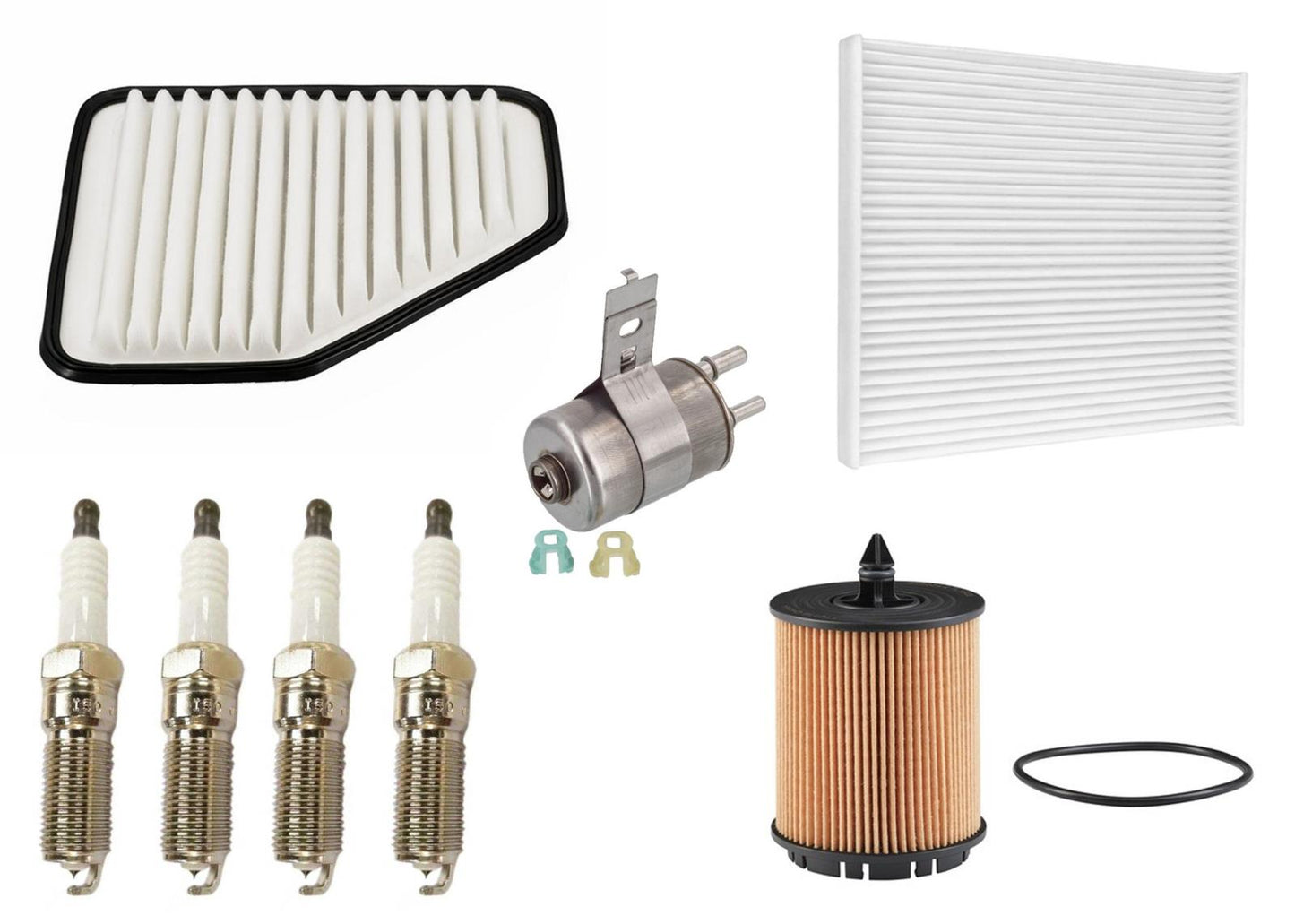 Engine and Cabin Air & Oil Filter Plugs Gas for Chevrolet Cobalt 2006-2007 2.4L