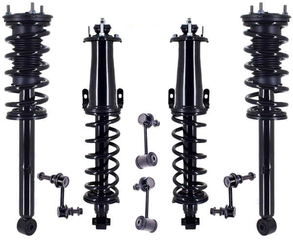 Front & Rear Struts & Links For Lexus GS350 2007 2008 2011 Rear Wheel Drive