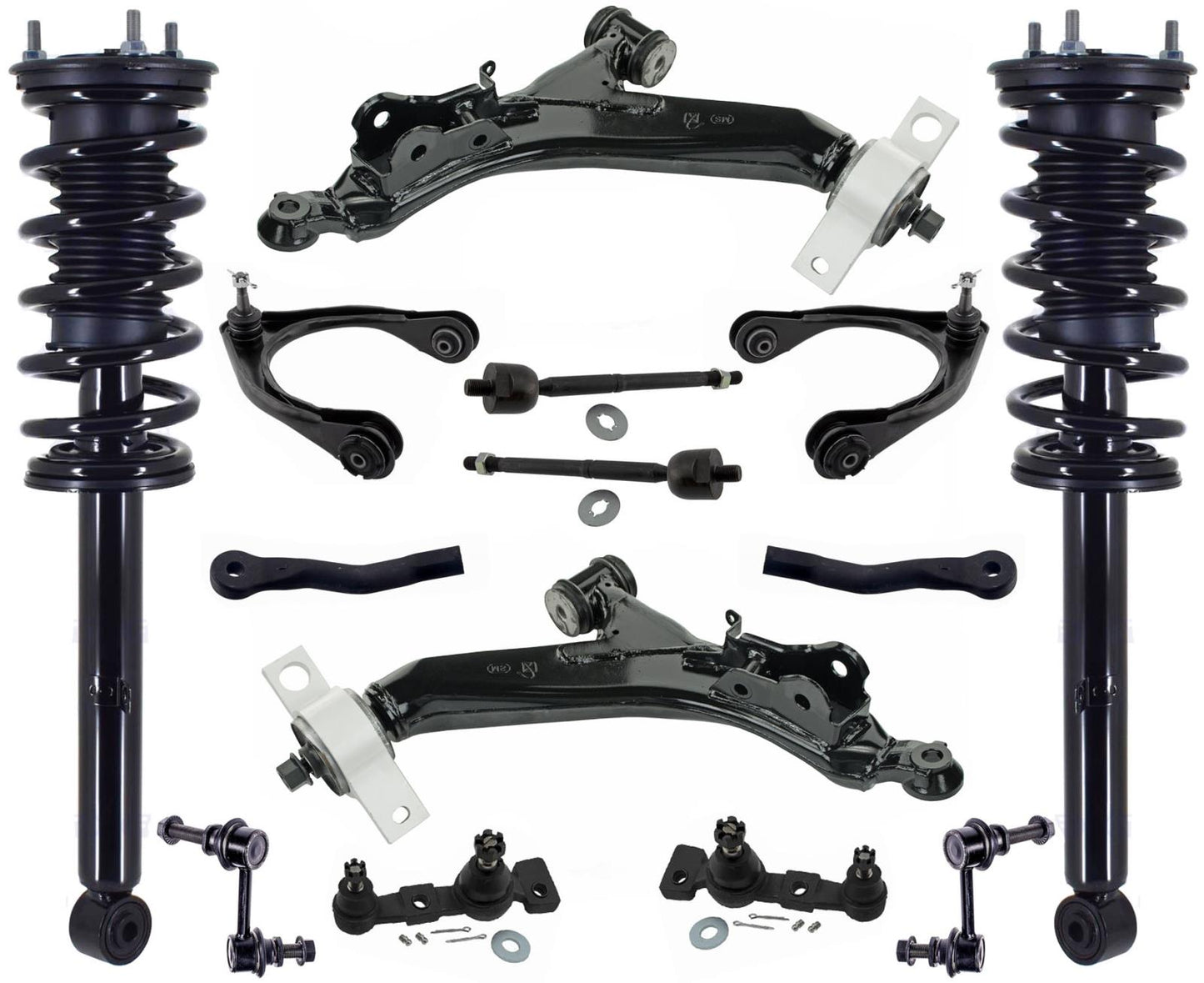 Front Struts Control Arms Tie Rods & Links For GS350 2007-2011 Rear Wheel Drive