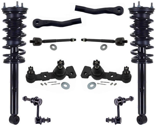 Front Struts Ball Joints Tie Rods & Links For GS350 2007-2011 Rear Wheel Drive