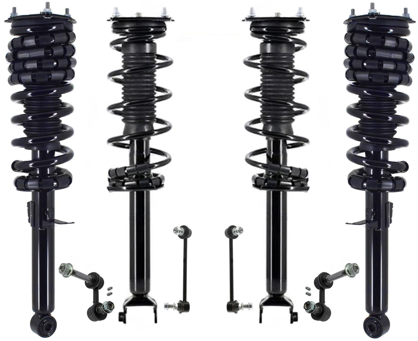 Front Rear Struts & Links For M37 11-2013 Rear Wheel Drive W/O Sport Suspension