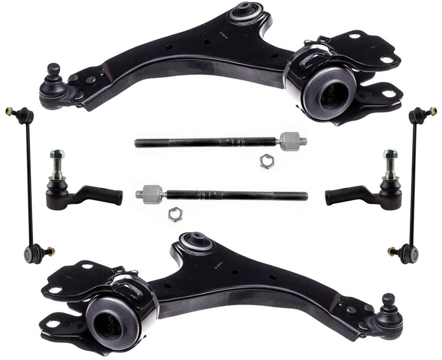 Lower Control Arms Tie Rods & Links For XC70 2008-2016 W/ Hydraulic Steering