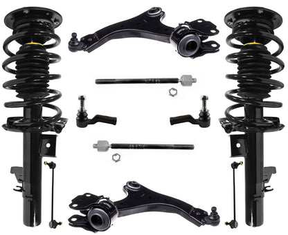 Front Struts Control Arms Tie Rods & Links For XC70 08-16 W/ Hydraulic Steering