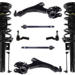Front Struts Control Arms Tie Rods Links For XC70 10-16 W/ Electronic Steering