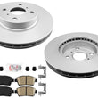 Coated Disc Rotors Brake Ceramic Pad Hardware for Toyota Prius 2001 2002 2003