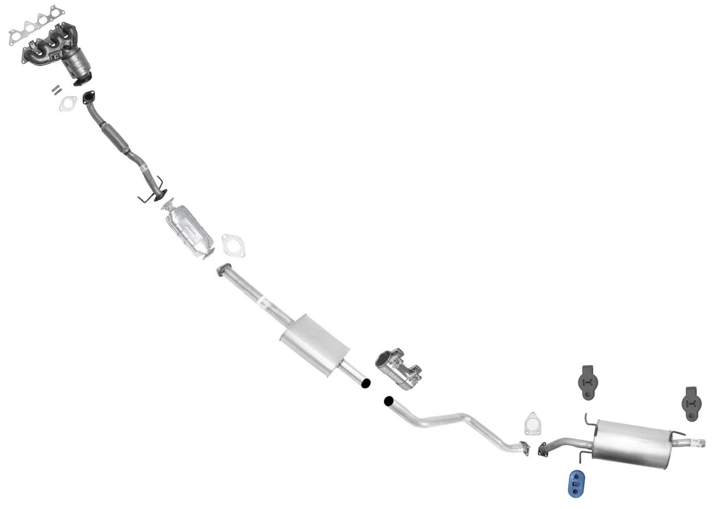 Catalytic Converter Resonator Pipe Muffler Hanger for Mitsubishi Lancer 02-03