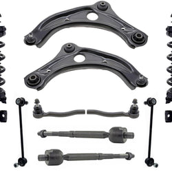 Front Complete Strut Lower Control Arms Links Tie Rods for Nissan Versa 2021-22