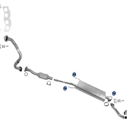 CARB Catalytic Converter Resonator Muffler Exhaust For Toyota Rav4 2009-12 2.5L