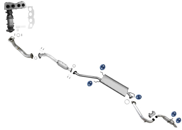 CARB Catalytic Converter Resonator Muffler Exhaust For Toyota Rav4 2013-15 2.5L