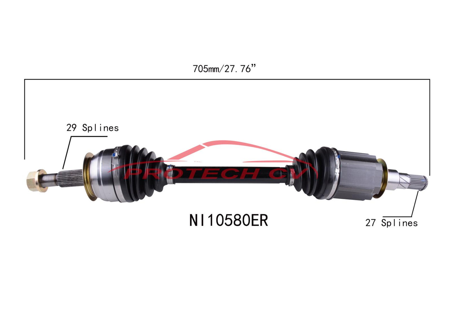 Front Left Right Complete CV Drive Axle Shafts for Infiniti QX80 2014 2015 5.6L