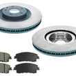 Front Coated Disc Rotors Brake Pad Set for Mazda CX-90 PHEV & Turbo S 2024 2025