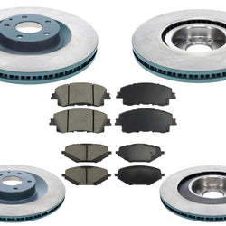 Coated Disc Rotors Brake Pad Set for Mazda CX-90 PHEV & Turbo S 2024 2025