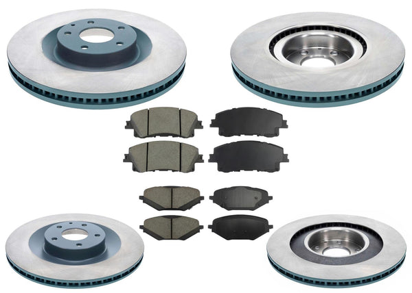 Coated Disc Rotors Brake Pad Set for Mazda CX-90 PHEV & Turbo S 2024 2025
