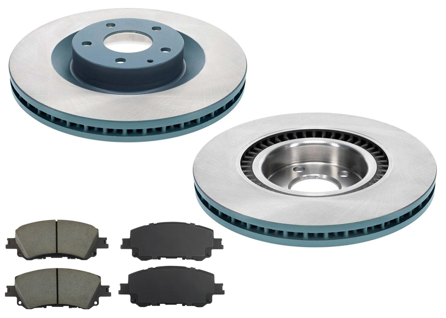 Front Coated Disc Rotors Brake Pad Set for Mazda CX-90 GS GS-L GT GT-P 2024 2025