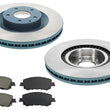Front Coated Disc Rotors Brake Pad Set for Mazda CX-90 GS GS-L GT GT-P 2024 2025