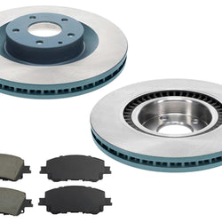 Front Coated Disc Rotors Brake Pad Set for Mazda CX-90 GS GS-L GT GT-P 2024 2025